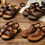 brown sandals