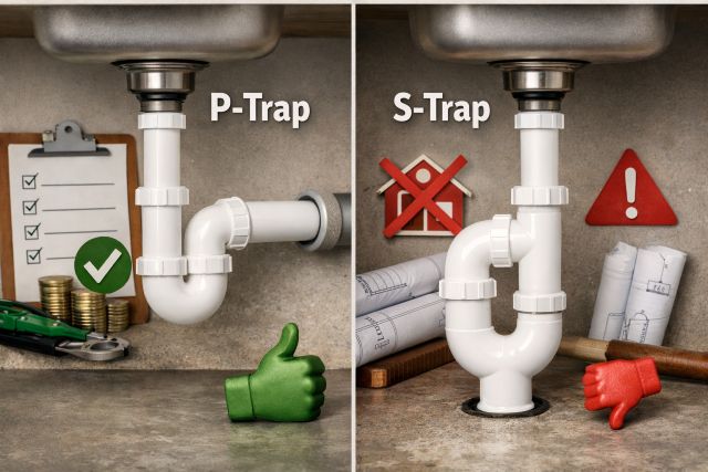 P Trap vs S Trap: Key Differences, Pros, and Plumbing Code Rules