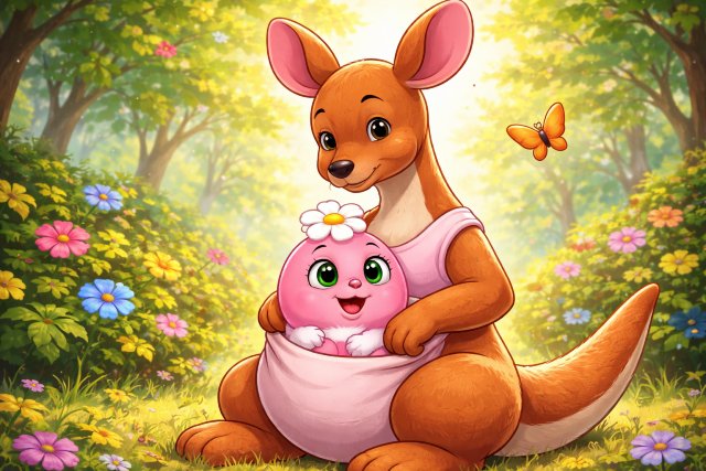 Foofa In Kanga's Pouch: The Cutest Crossover You Need to See