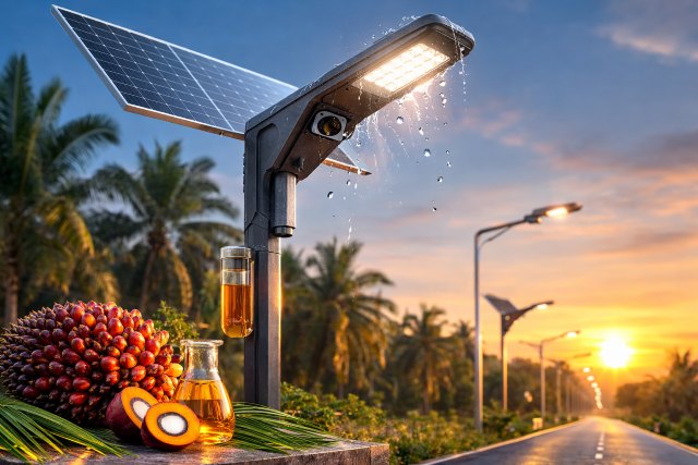 Self Cleaning Street Light palm oil Project